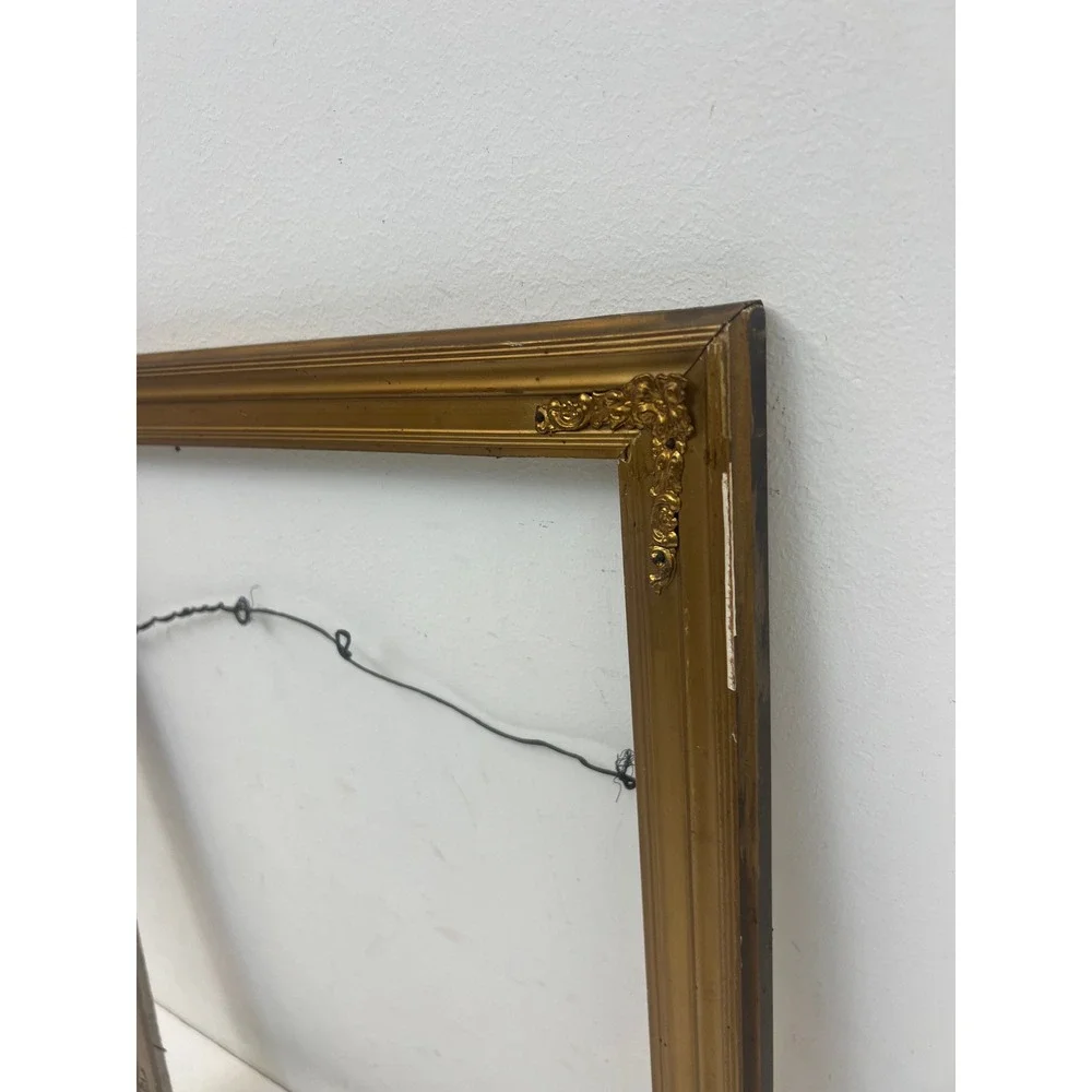 Antique Gold Gilt Picture Frame Ornate Vintage Wood Victorian Decor Fits 13x16
